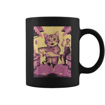 T Chat Rigolooleur Poisson Humour Drole Chat Chaton Tasse - Cadeauxyz
