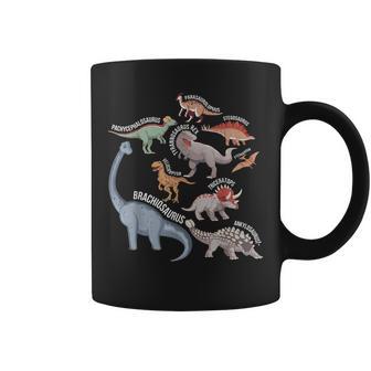 T-Rex And Dino Cool Dinosaur Species Coffee Mug - Thegiftio UK