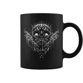 Tatuaje De Calavera Estilo Gótico Esqueleto Tatuador Grunge Taza de café - Regaloses