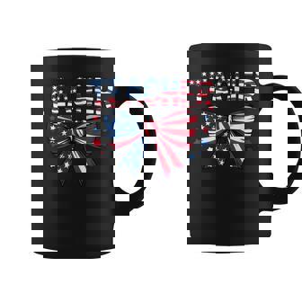 Teacher American Flag Bow Stars Coffee Mug | Mazezy