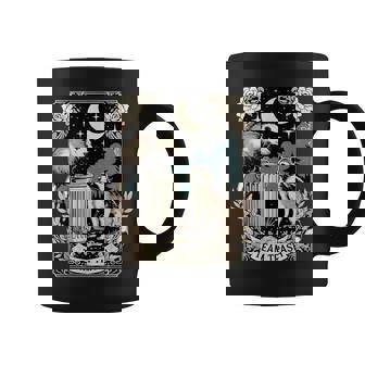 Team Trash Raccoon Possum Vintage Tarot Card Racoon Coffee Mug | Mazezy