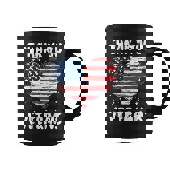 Thank You Veterans Day Patriotic American Flag For Girls Coffee Mug | Mazezy