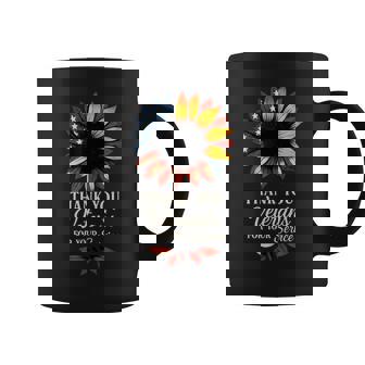 Thank You Veterans Sunflower Military Veterans Day Tribute Coffee Mug - Thegiftio