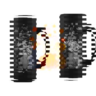 Thanksgiving Kittens And Pumpkin Cats Lover Fall Coffee Mug - Monsterry