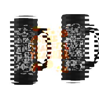 Thanksgiving One Thankful Teacher Fall Groovy Women Coffee Mug | Mazezy