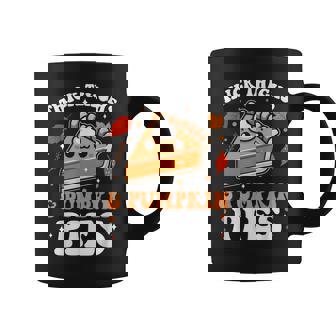 Thick Thighs And Pumpkin Pies Thanksgiving Pie Lovers Coffee Mug - Monsterry