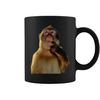 Thinking Monkey Meme Cute Gen Alpha Coffee Mug - Thegiftio
