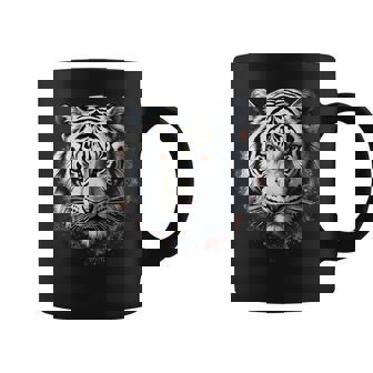 Tiger Blanc Graphique De Tigre Tasse - Cadeauxyz