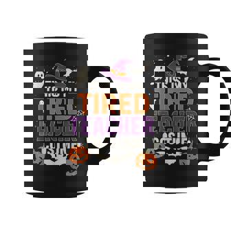 This Is My Tired Teacher Costume Halloween Coffee Mug - Thegiftio