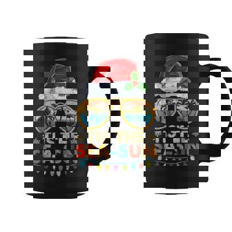 Tis The Sea Sun Santa Beach Summer Christmas In July Summer Coffee Mug - Thegiftio