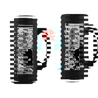 Tokyo Japan Cute Kawaii Japanese Temple Black Cat Coffee Mug | Seseable FR