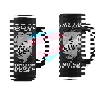 Transgender Gods Love Fully Inclusive Trans Pride Flag Lgbtq Coffee Mug | Mazezy