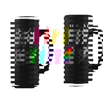 Trump Sign Language Subtle Anti Trump Lgbtq Coffee Mug - Monsterry