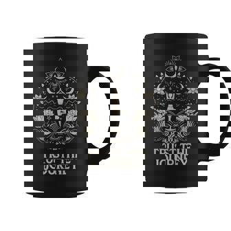 Trust The Journey Yoga Spiritual Boho Lotus Moon Coffee Mug - Monsterry