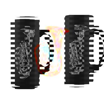 Tuba Music Instrument Motif Illustration Tuba Coffee Mug | Mazezy