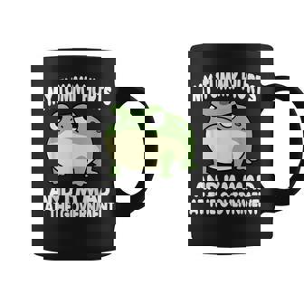 My Tummy Hurts And I'm Mad At The Government Frog Meme Coffee Mug - Thegiftio