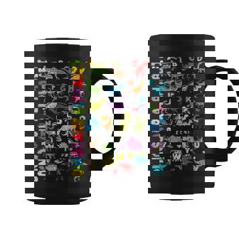 Types Of Dinosaurs Alphabet A-Z Abc Dino Identification Coffee Mug | Seseable CA