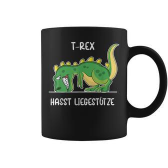 Tyrannosaurus Rex Dinos T-Rex Hasst Liegestütze Dinosaurier Tassen - Geschenkecke