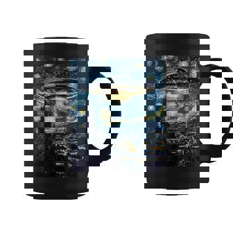 Ufo Aliens Flying Saucer Van Gogh Style Starry Night Coffee Mug | Mazezy