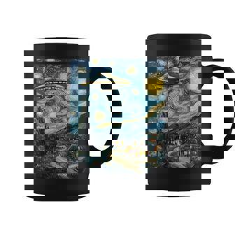 Ufo Aliens Flying Saucer Van Gogh Style Starry Night Coffee Mug | Mazezy