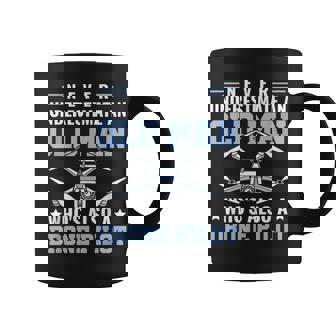 Never Underestimate An Old Man Drone Pilot RC Quadcopter Coffee Mug | Mazezy