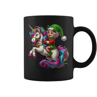 Unicornio De Elfo De Navidad Fiesta De Navidad Niños Y Niñas Taza de café - Regaloses