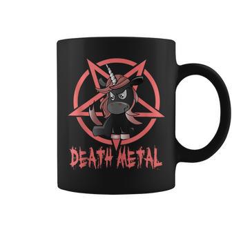 Unicornio Muerte M Rocker Metaller Diversión In Mangas Taza de café - Regaloses
