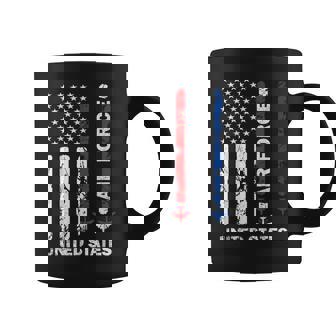United States Air Force American Vintage Usa Flag Patriotic Coffee Mug | Mazezy