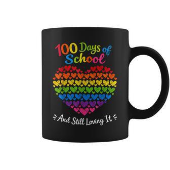 Vintage 100 Days School Still Loving It Rainbow Hearts Coffee Mug | Seseable UK