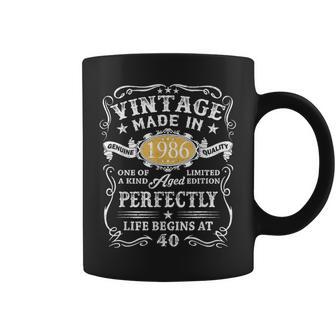 Vintage 1986 40 Años Cumpleaños Hombre Regalo Made In 1986 Taza de café - Regaloses