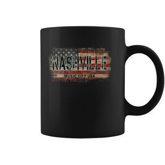 Vintage American Flag Nashville Coffee Mug - Thegiftio UK