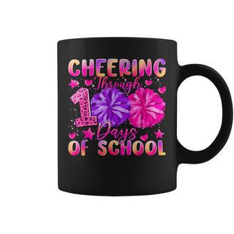Vintage Cheering Through 100 Days Of School Cheerleader Coffee Mug - Thegiftio UK