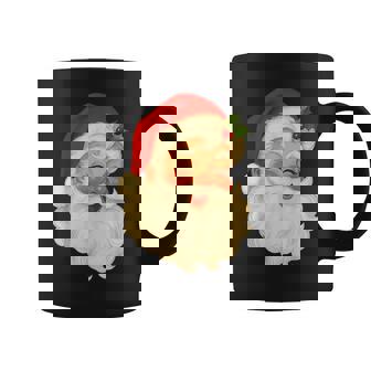 Vintage Christmas Santa Claus Face Old Fashioned Xmas 2025 Coffee Mug - Monsterry