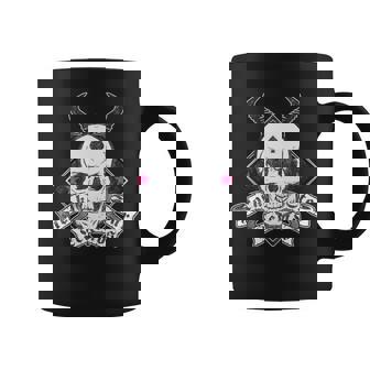 Vintage De Calavera Gótica Rocktar Legends Heavy Metal Manga Larga Taza de café - Regaloses