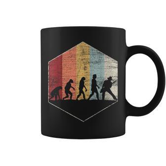 Vintage Hombres Evolution Bajo Guitarra Taza de café - Regaloses