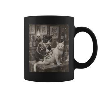 Vintage Katze Rauchende Tattoo Inked Kitty Artist Meme Tassen - Geschenkecke
