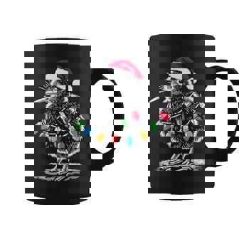 Vintage Kiwi Bird Santa Hat Christmas Light Birding Animal Coffee Mug | Mazezy