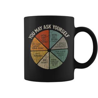 Vintage You May Ask Yourself Retro Pie Chart 80S Music Coffee Mug - Thegiftio UK
