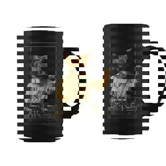 Vintage Orange Tabby Cat Playing Music Cat Lovers Dj Lovers Coffee Mug - Monsterry