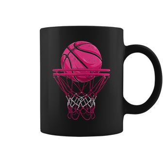 Vintage Pink Basketball Desgin For Girl Coffee Mug - Thegiftio
