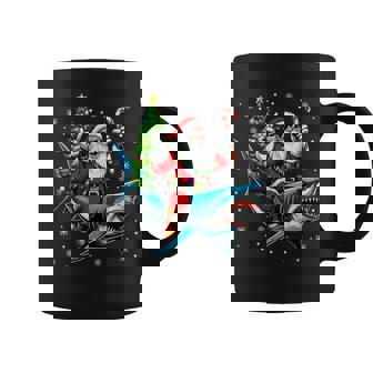 Vintage Santa Rock On Ride Shark Christmas Tree Xmas Boy Coffee Mug - Thegiftio