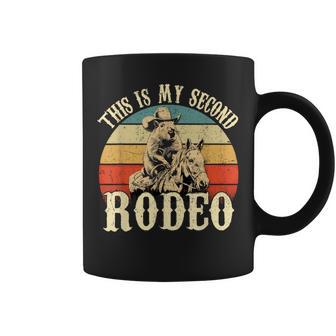 Vintage This Is My Second Rodeo Capybara Cowboy Coffee Mug | Mazezy
