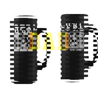 Vintage Softball Dad Retro Softball Daddy Game Day Family Coffee Mug - Monsterry