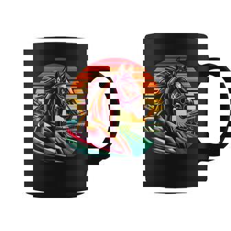 Vintage Sunset Horse Horseback Equestrianism Horse Riding Coffee Mug | Mazezy