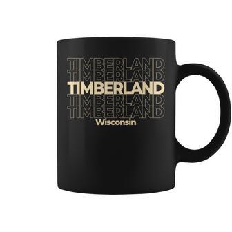 Vintage Timberland Wisconsin Repeating Text Coffee Mug - Thegiftio UK