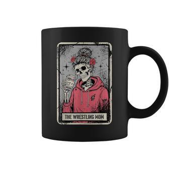 Vintage The Wrestling Mom Tarot Card Skeleton Mama Mom Coffee Mug | Seseable UK