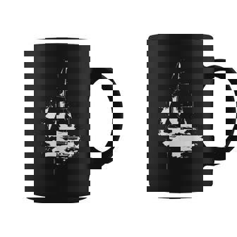 Voilier Dessin Bateau Plage Catamaran Tasse - Cadeauxyz