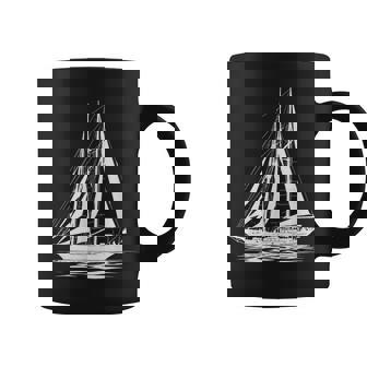 Voilier Nautiqueintageilhouette Tasse - Cadeauxyz