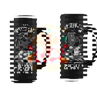 Wait Your Turn Fat Boy Thanksgiving Christmas Coffee Mug | Seseable CA