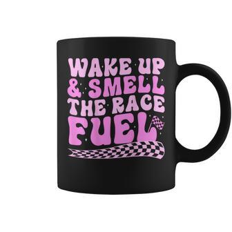 Wake Up And Smell The Race Fuel On Back Coffee Mug - Thegiftio UK